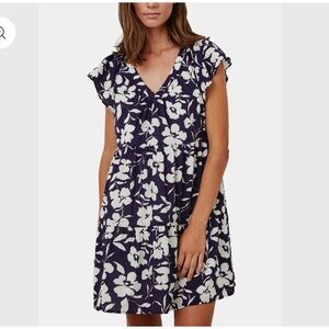 Velvet  By Graham & Spencer WOMEN'S KELLIE Navy and White Floral Dress
